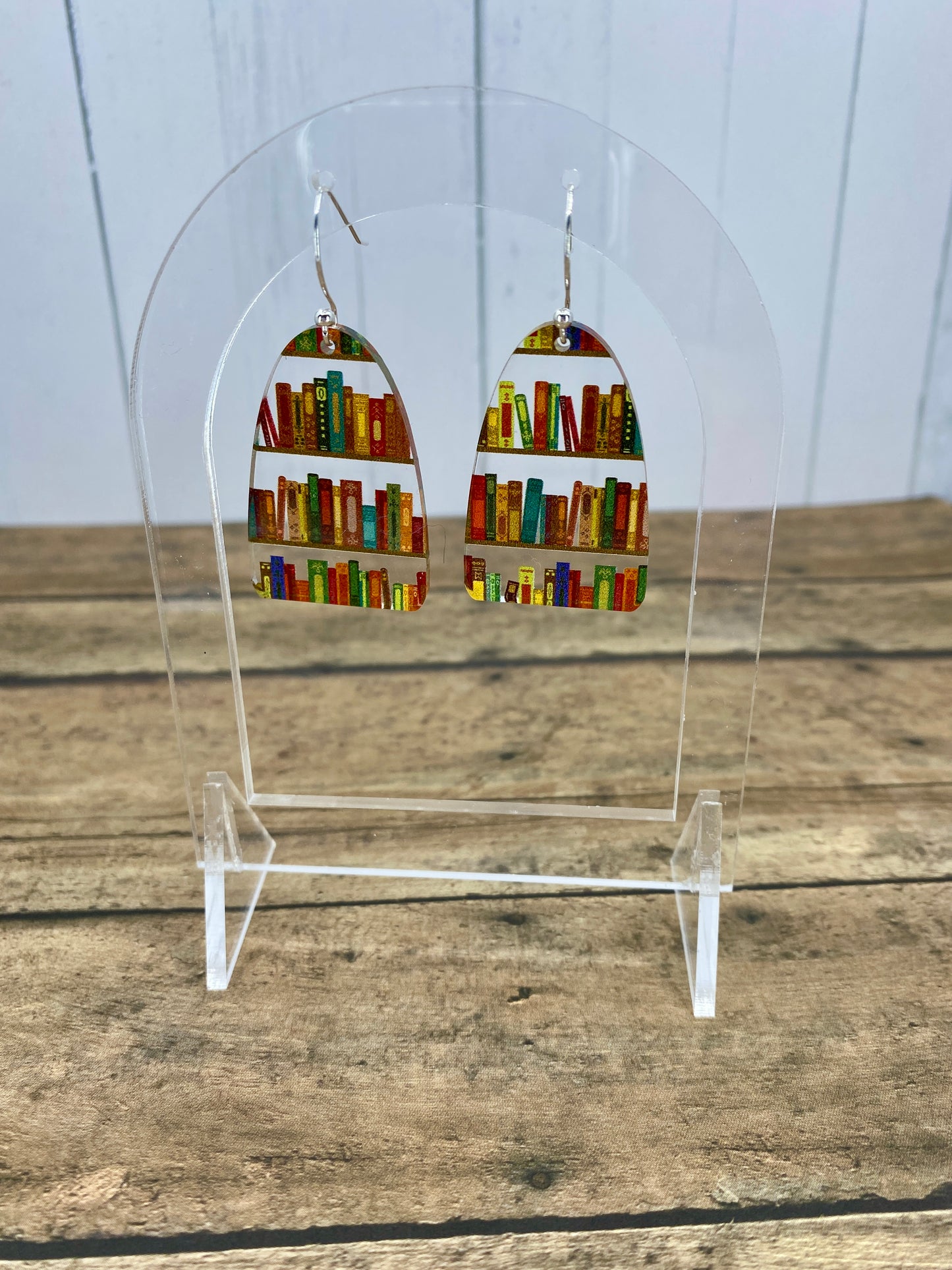 Library Bookshelf Earrings