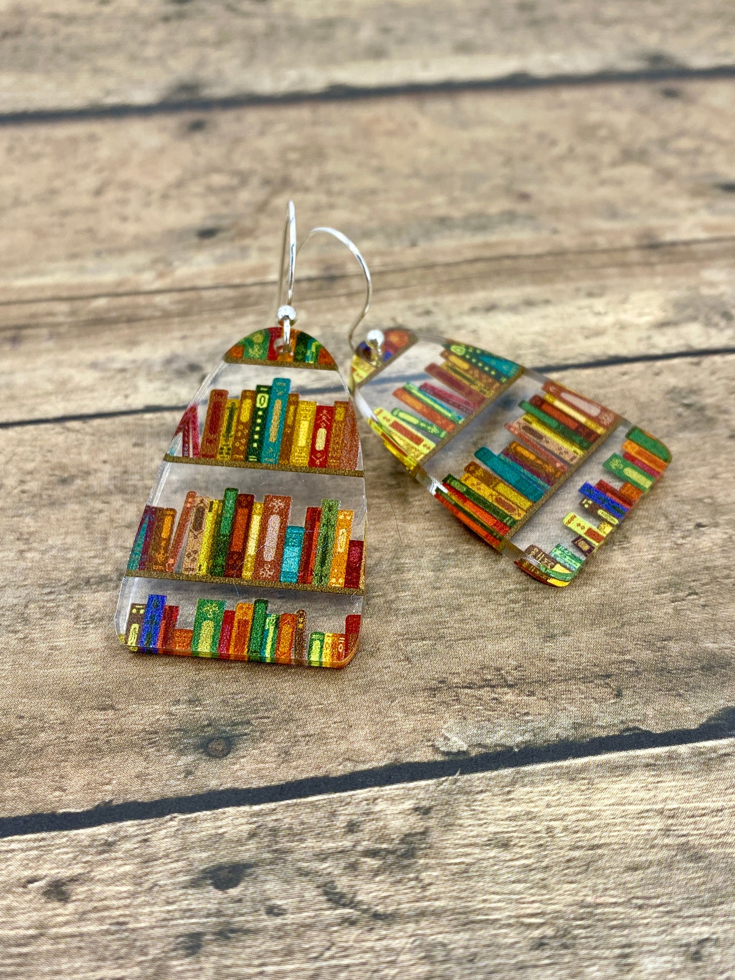 Library Bookshelf Earrings