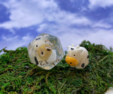 Dairy20- D20 dice with a Cow inside- Single D20