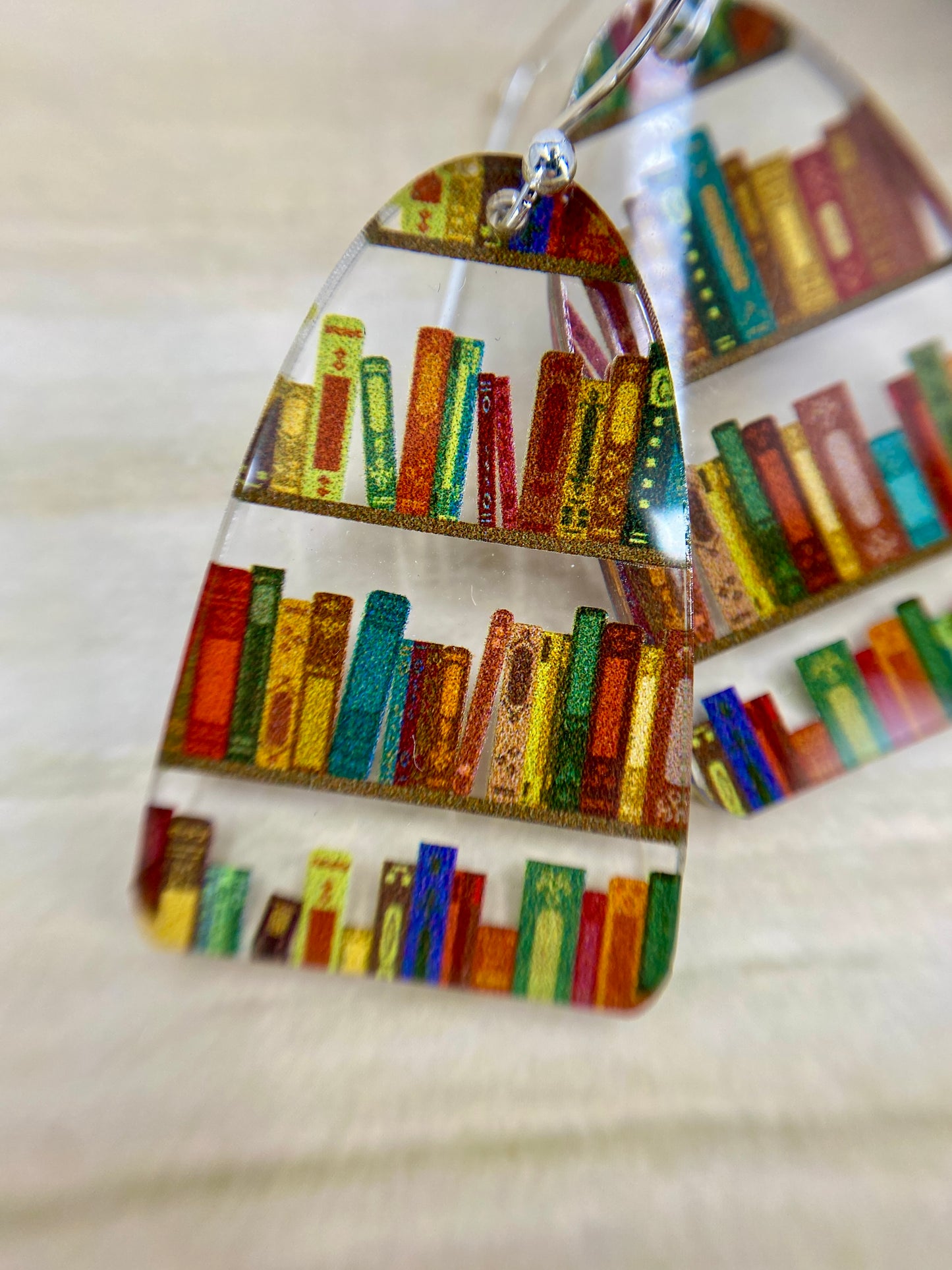 Library Bookshelf Earrings