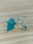 Holographic Ghost Earrings