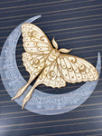 Luna Moth Mixed Media Sign