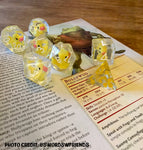 Lucky Ducks in a Row Dice Set- Polyhedral Dice, 8d6 Set, 10d10 Set