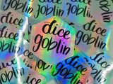 Dice Goblin Holographic Sticker