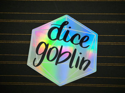 Dice Goblin Holographic Sticker