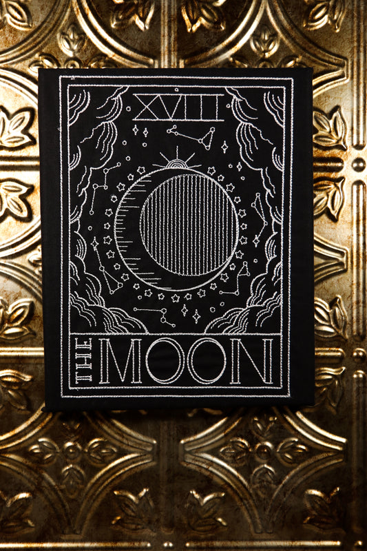 Moon Tarot Canvas- 8 x 10 Embroidered Art Canvas