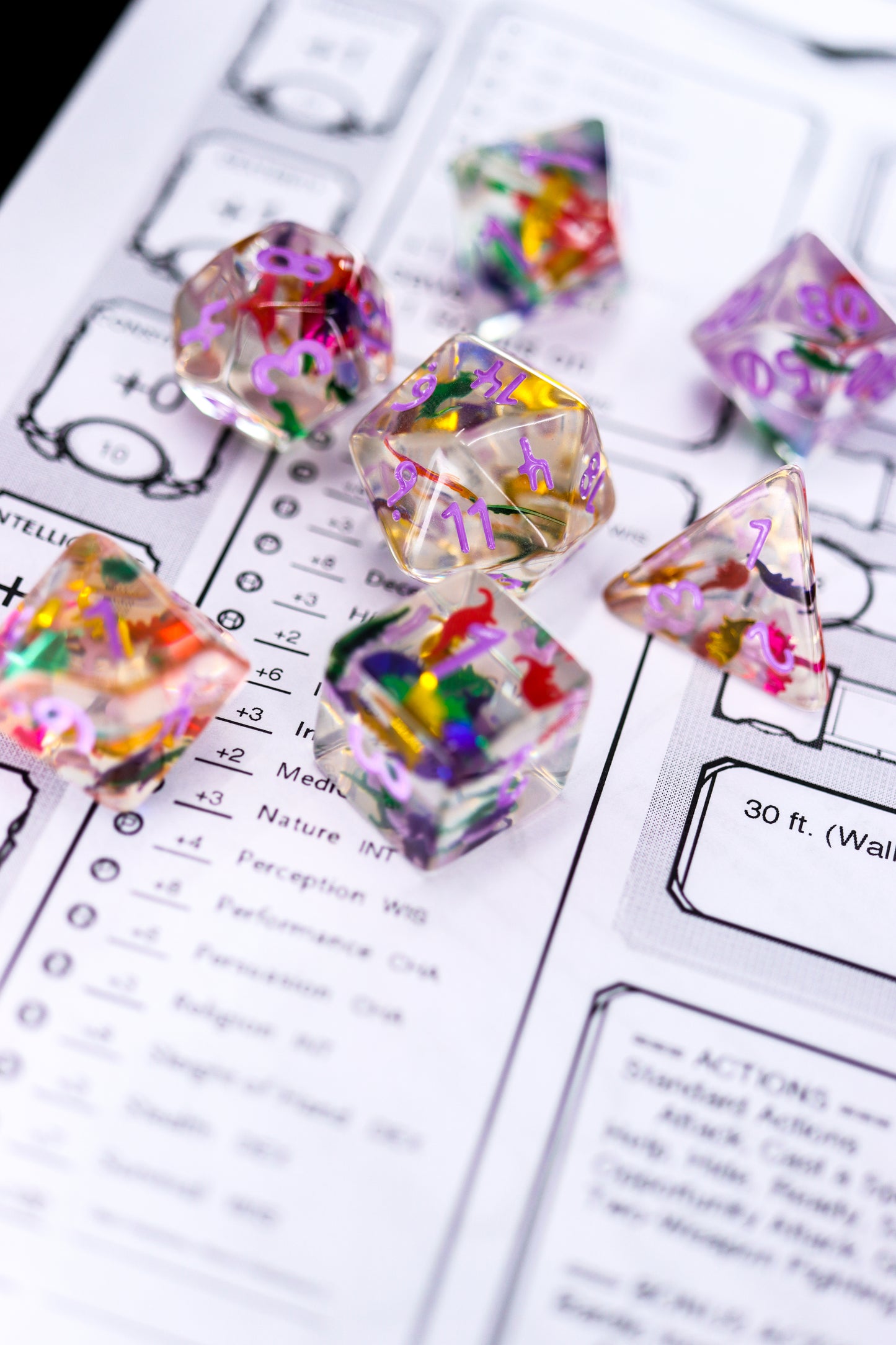 Dinosaur Confetti Dice Set
