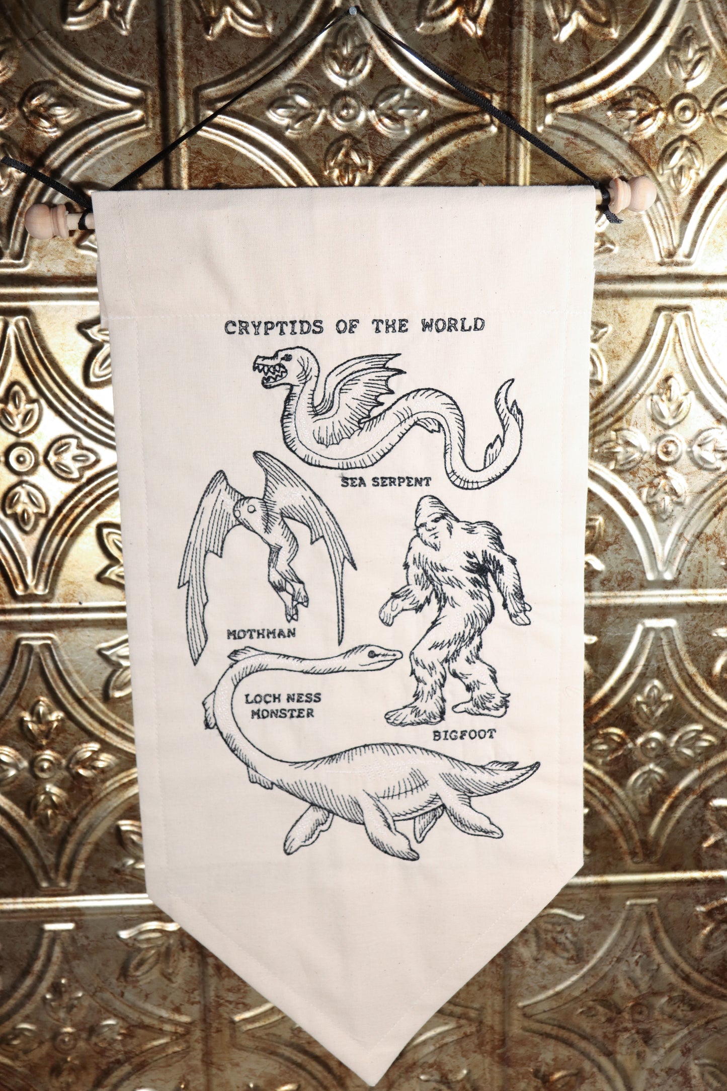 Cryptids of the World Embroidered Banner