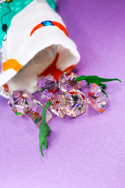 Dinosaur Confetti Dice Set