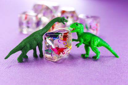 Dinosaur Confetti Dice Set