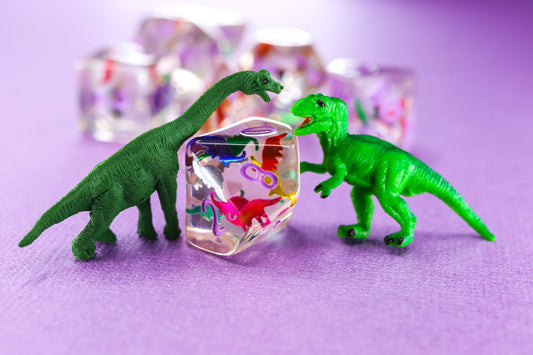 Dinosaur Confetti Dice Set