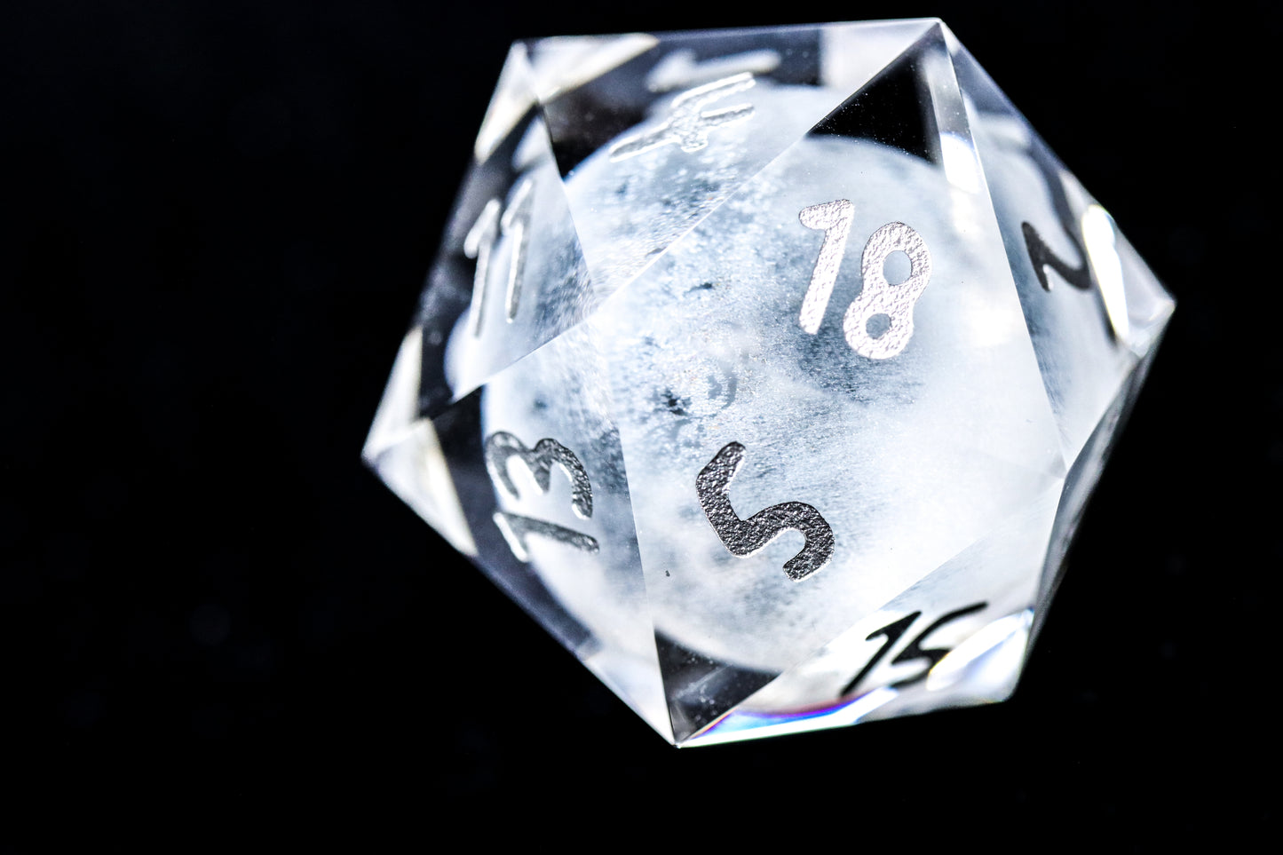 Crystal Moon D20 30mm Glass D20