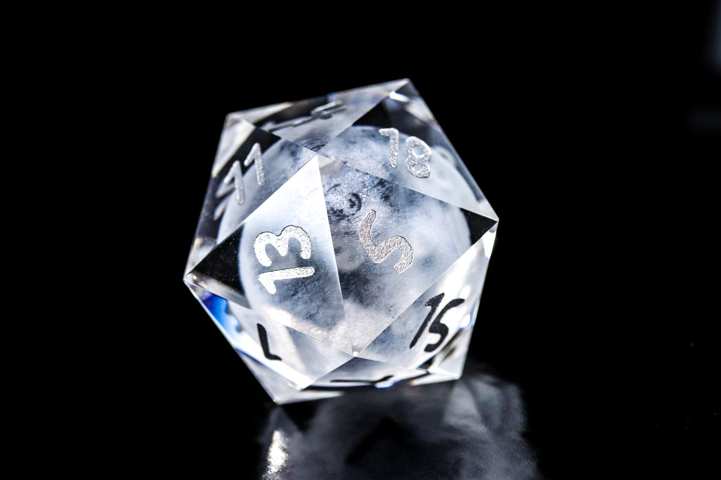 Crystal Moon D20 30mm Glass D20