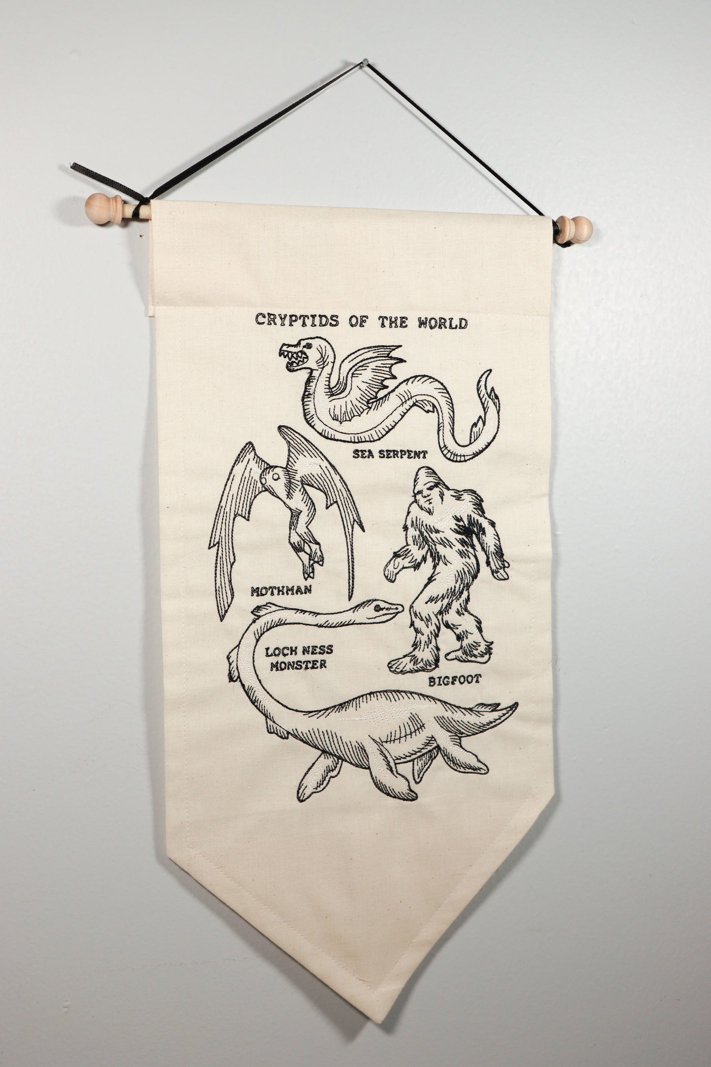 Cryptids of the World Embroidered Banner