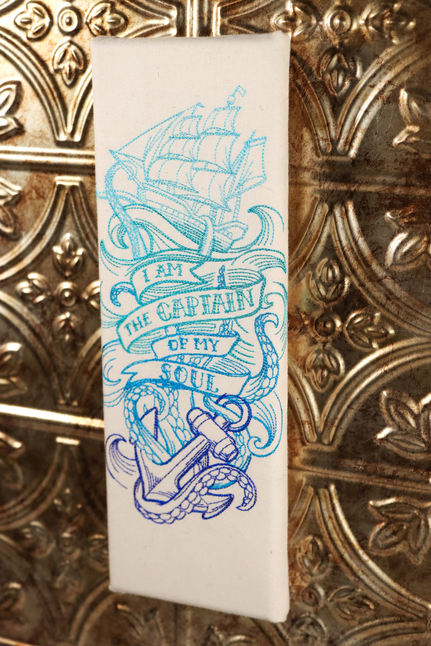 Invictus- Captain of My Soul Embroidered Canvas