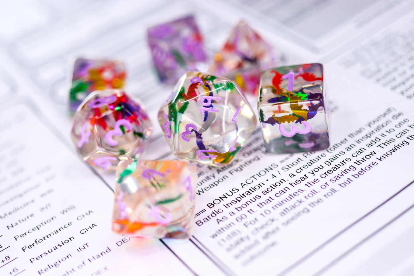 Dinosaur Confetti Dice Set