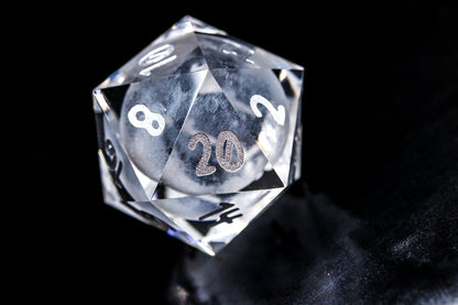 Crystal Moon D20 30mm Glass D20