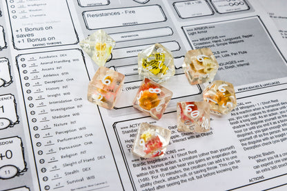 Bees Among the Flowers Dice Set
