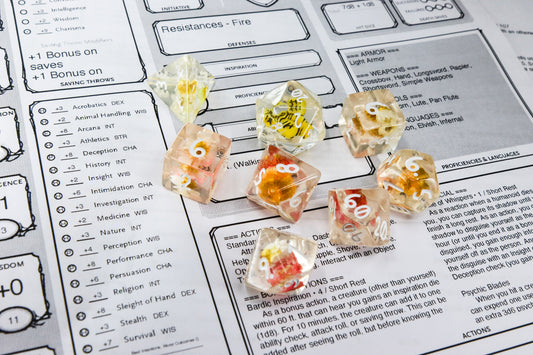 Bees Among the Flowers Dice Set