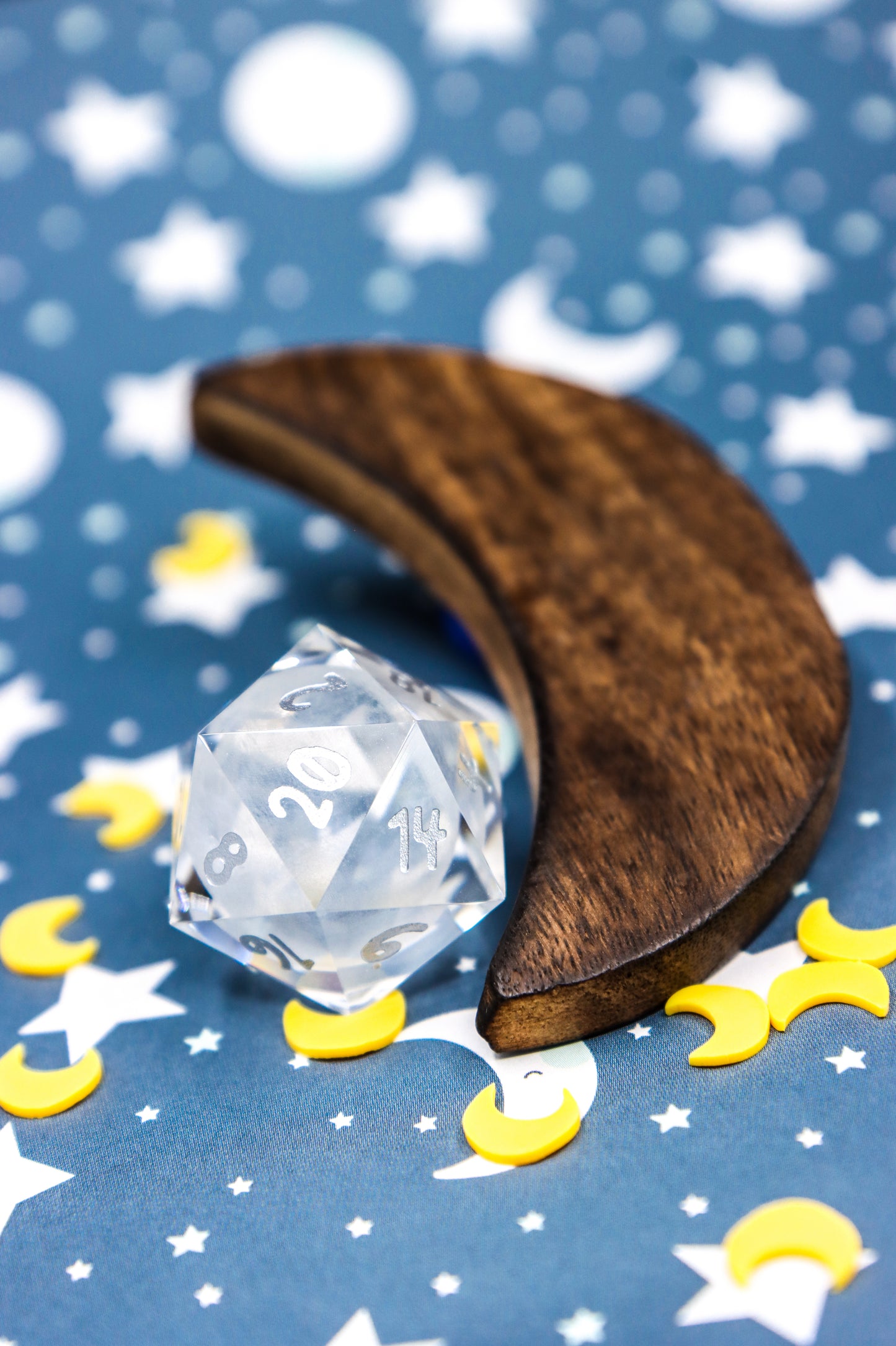 Crystal Moon D20 30mm Glass D20
