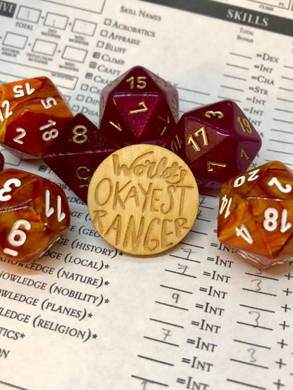 D&D Pin World's Okayest Ranger Pin