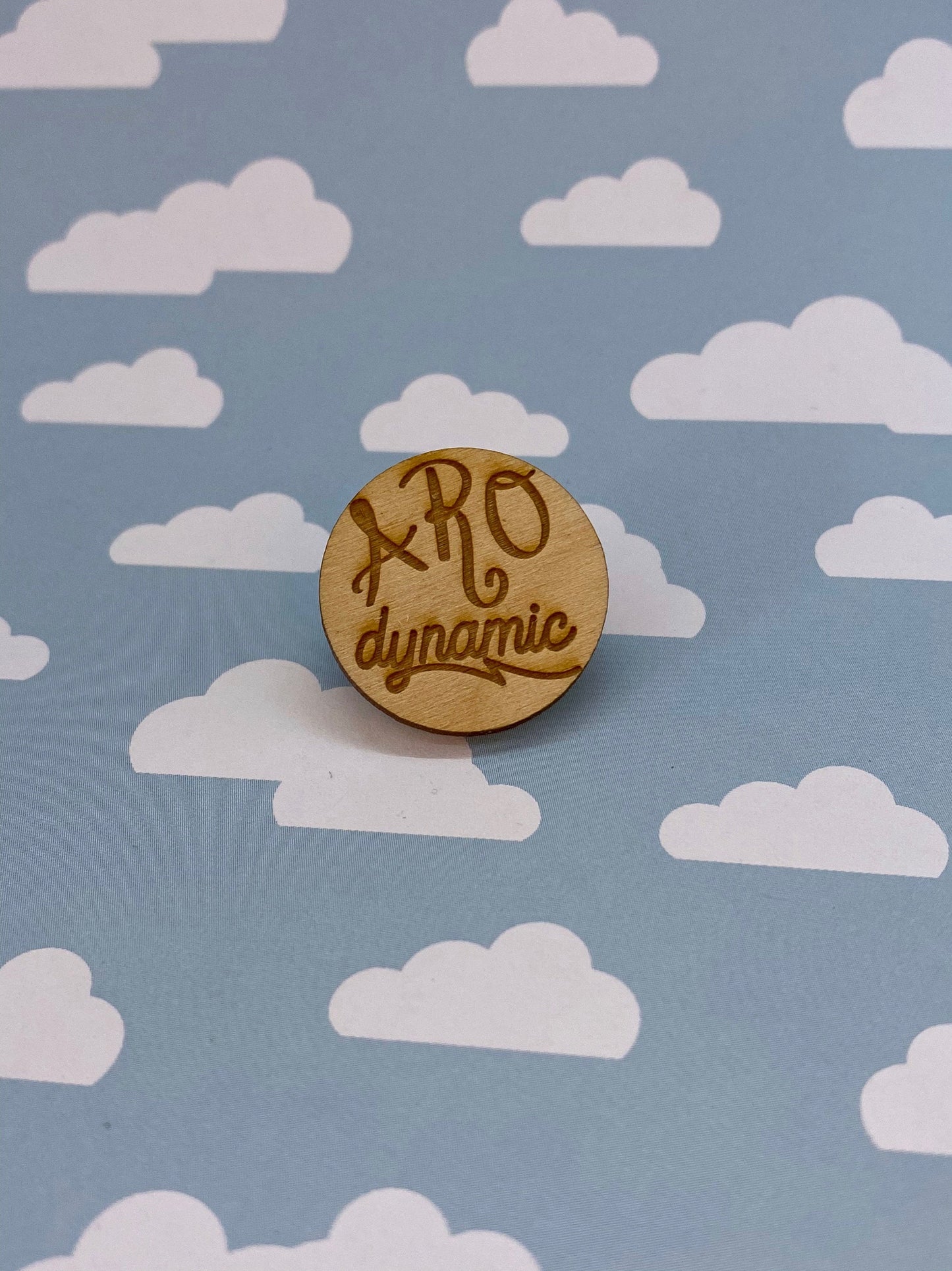 LGBTQ+ Wooden Pin- Aro-Dynamic