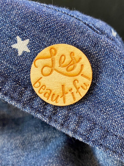 LGBTQ+ Wooden Pin- Les-Beautiful