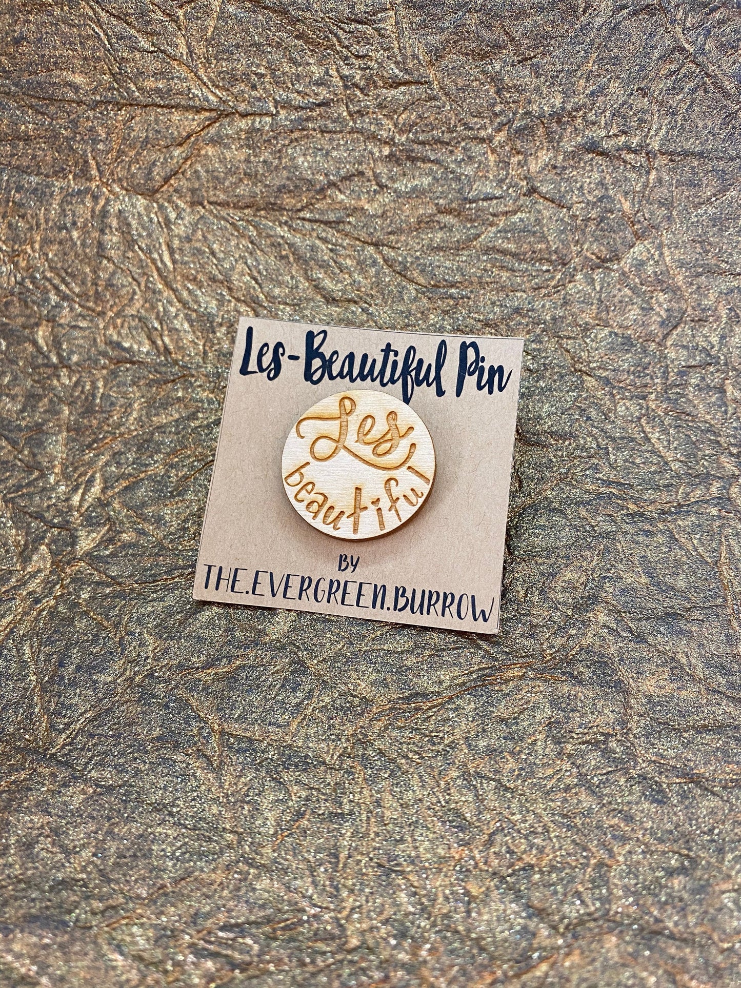 LGBTQ+ Wooden Pin- Les-Beautiful