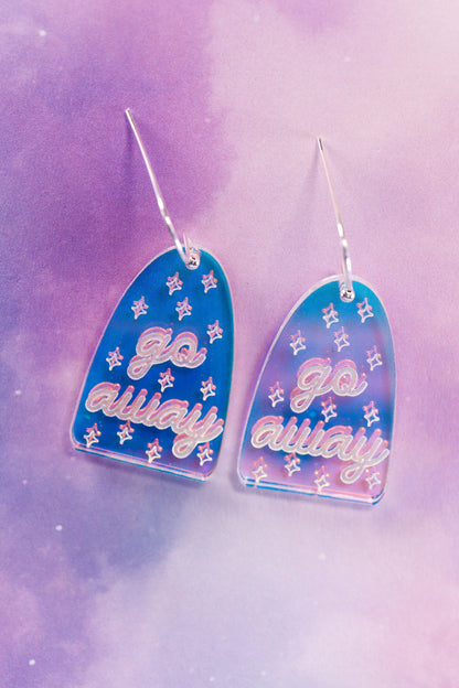 Go Away Acrylic Earrings