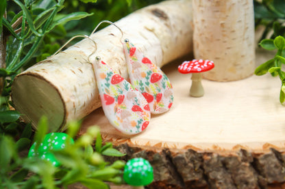 Mushroom Printed Acrylic Earrings