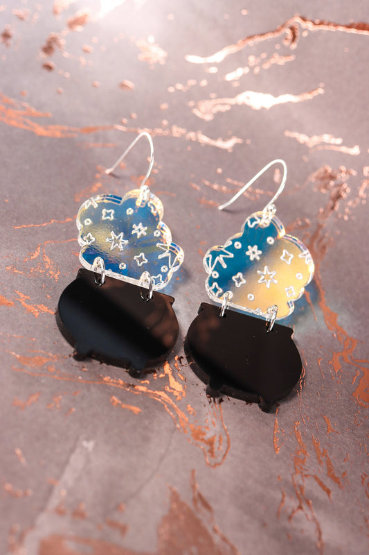 Cauldron Acrylic Earrings