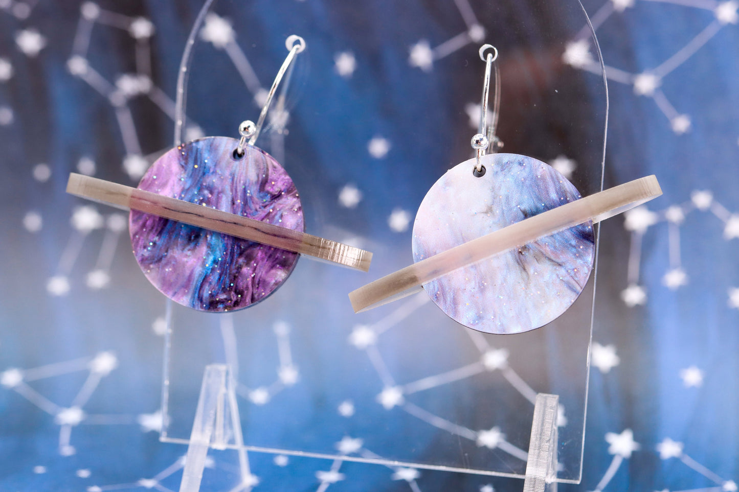 Planet Acrylic Earrings