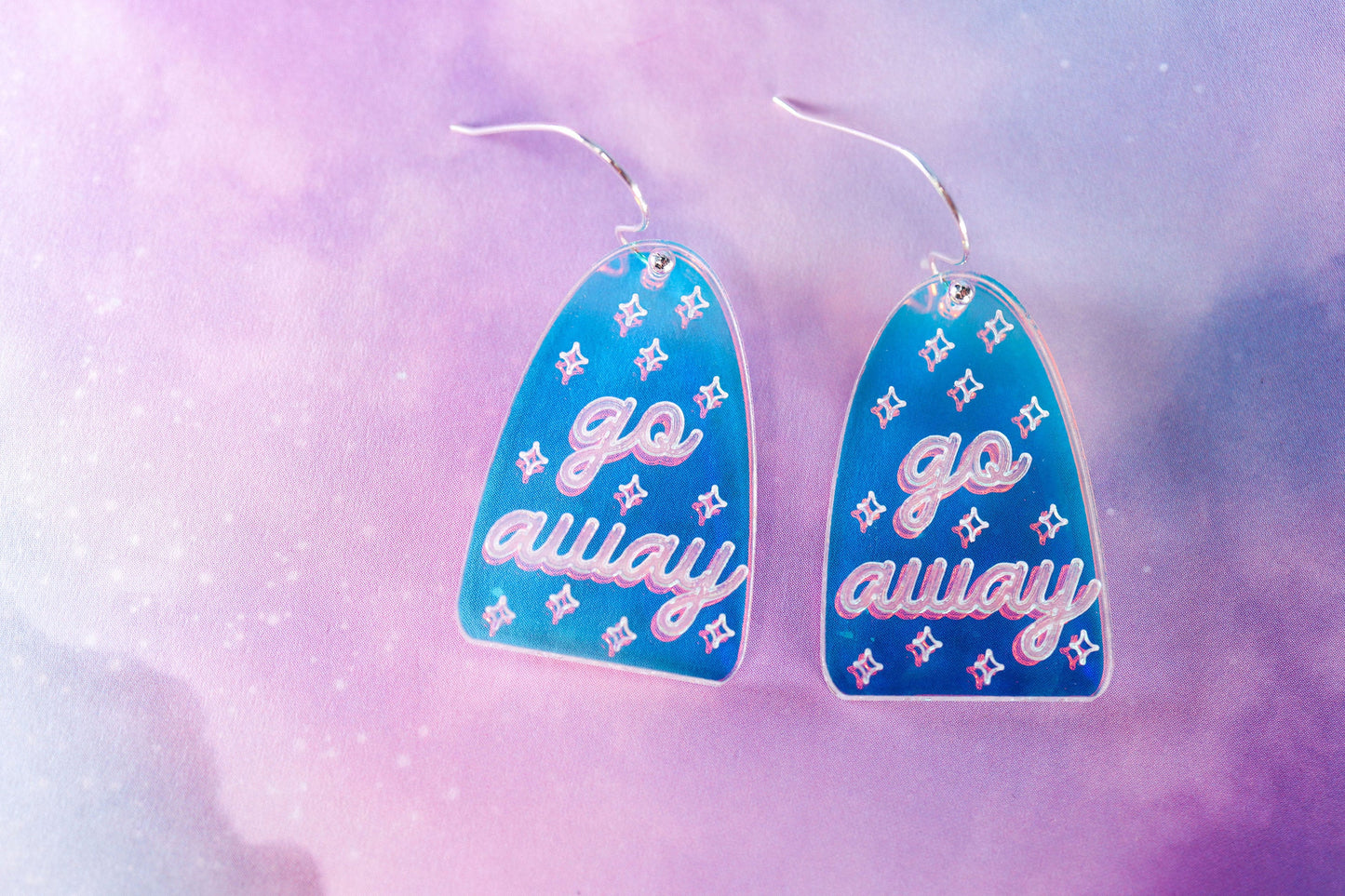 Go Away Acrylic Earrings