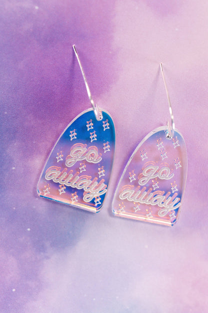 Go Away Acrylic Earrings