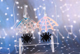 Cobweb and Spider Acrylic Earrings